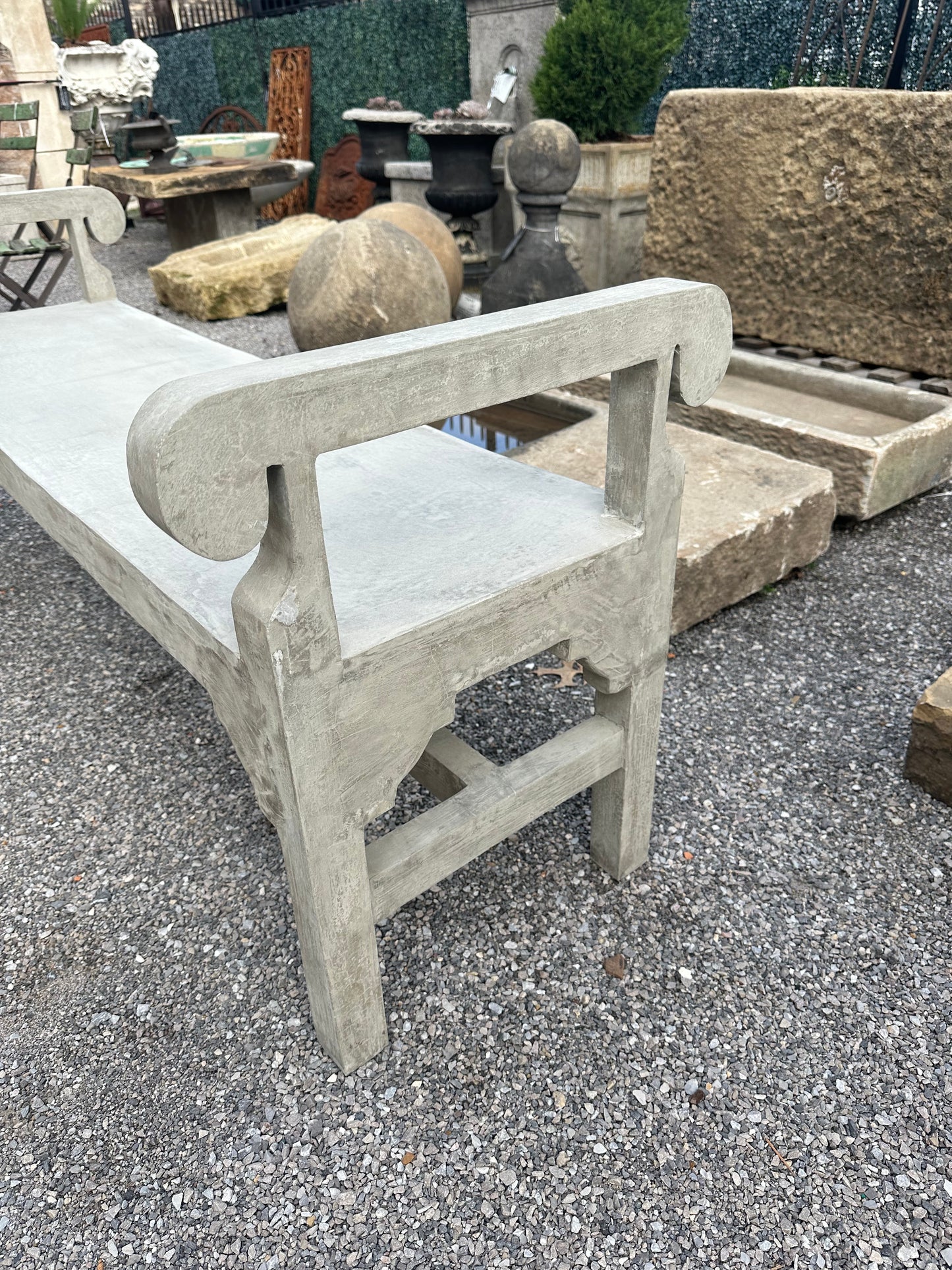 Concrete Chippendale Bench