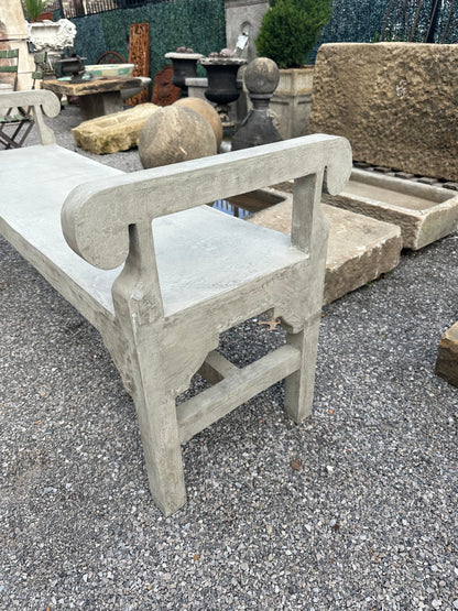 Concrete Chippendale Bench