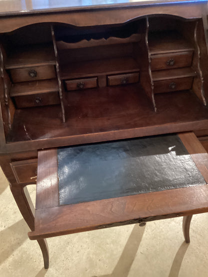 French Louis XV Style Carved Walnut Bonheur du Jour