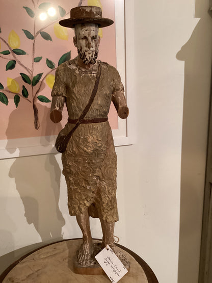 Italian Carved Man with Hat