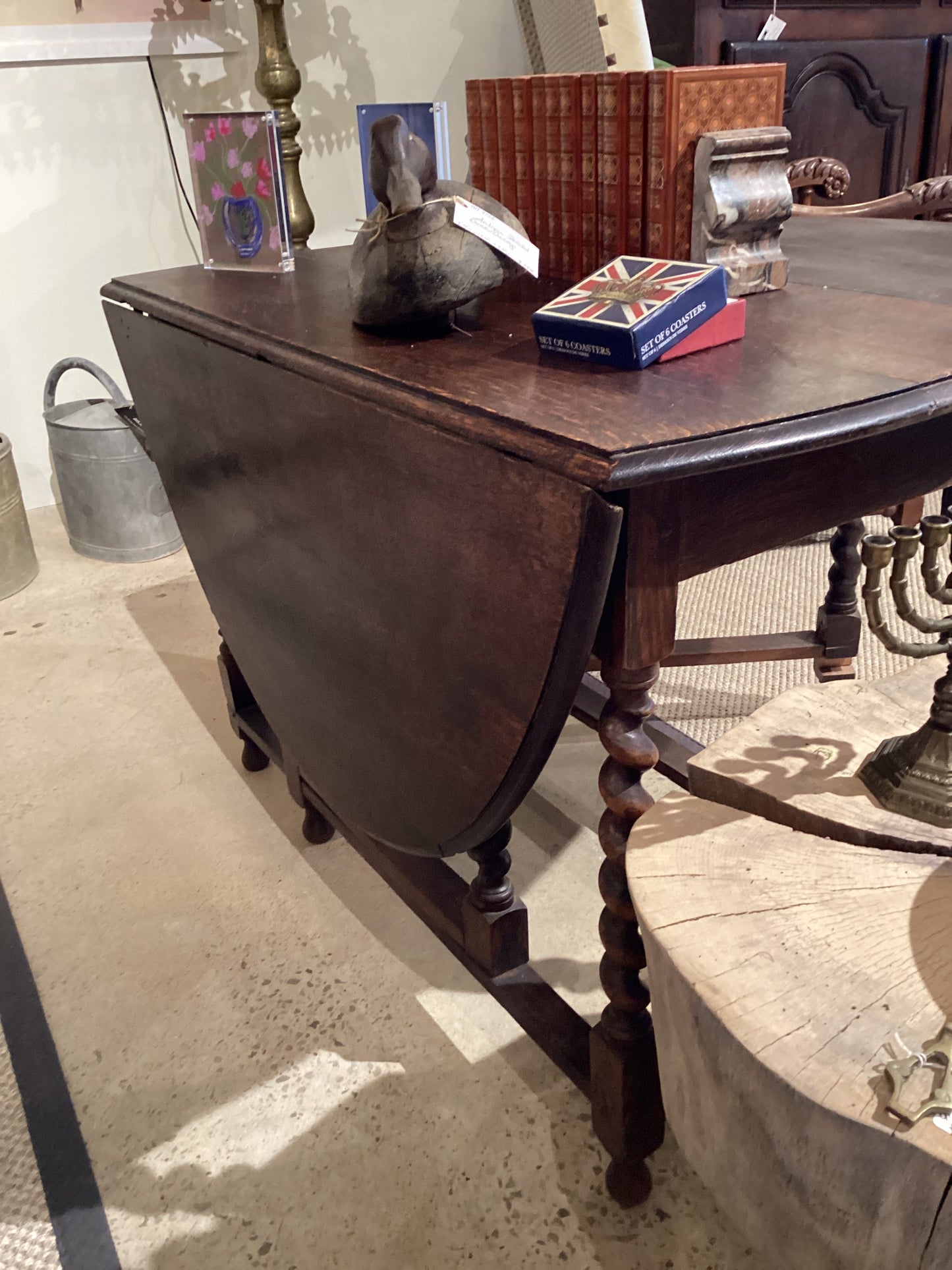 Barley Twist Gate Leg Dropleaf Table