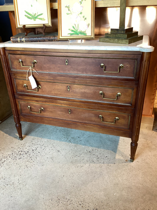 Louis XVI style Marble Top Chest