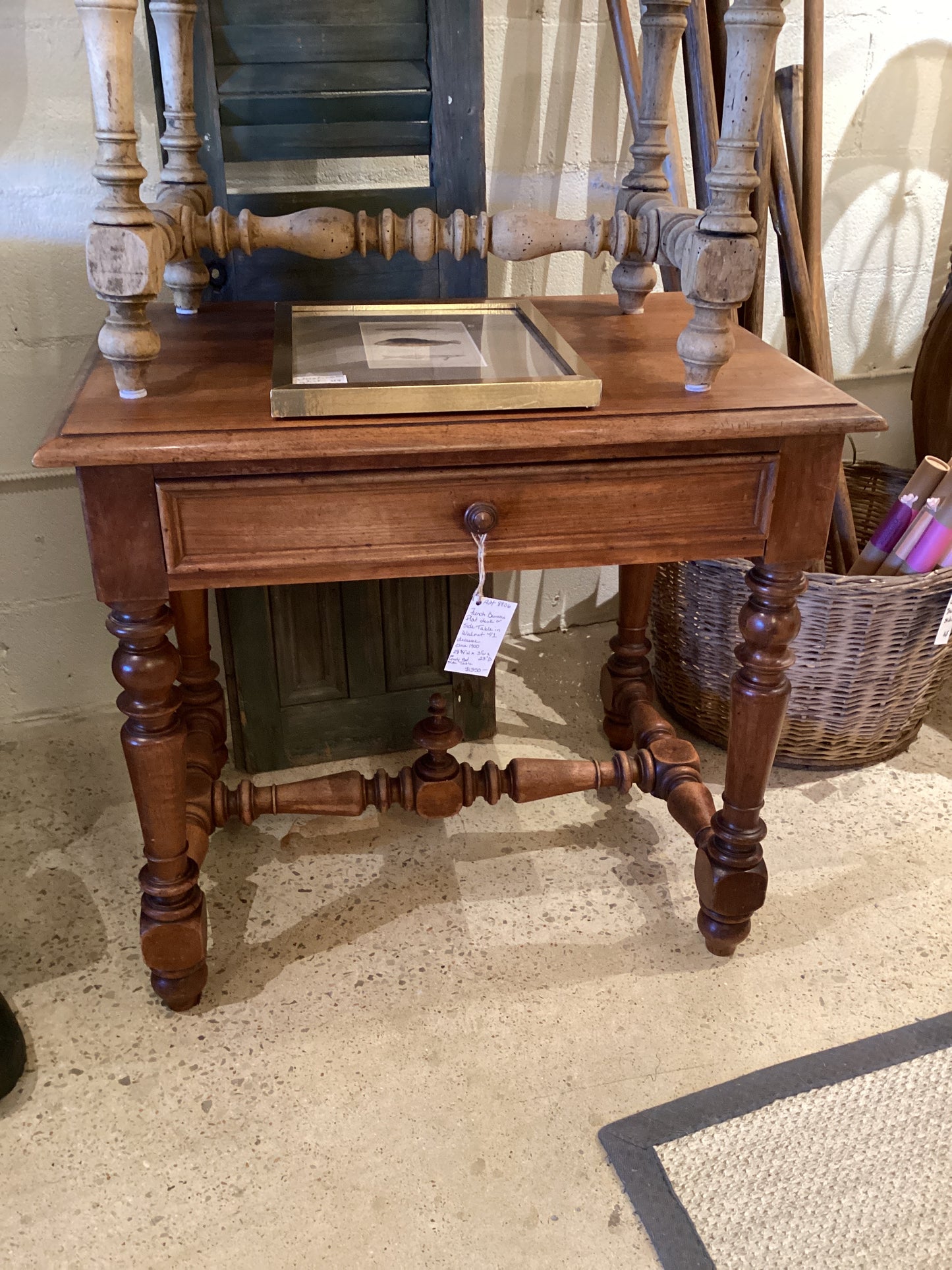 French Bureau Plat Desk Side Table