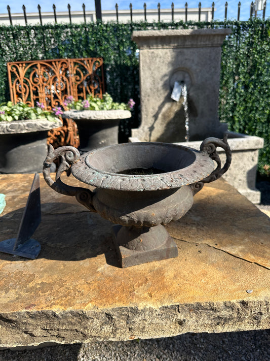 Unique Cast Iron Ruffle Urn