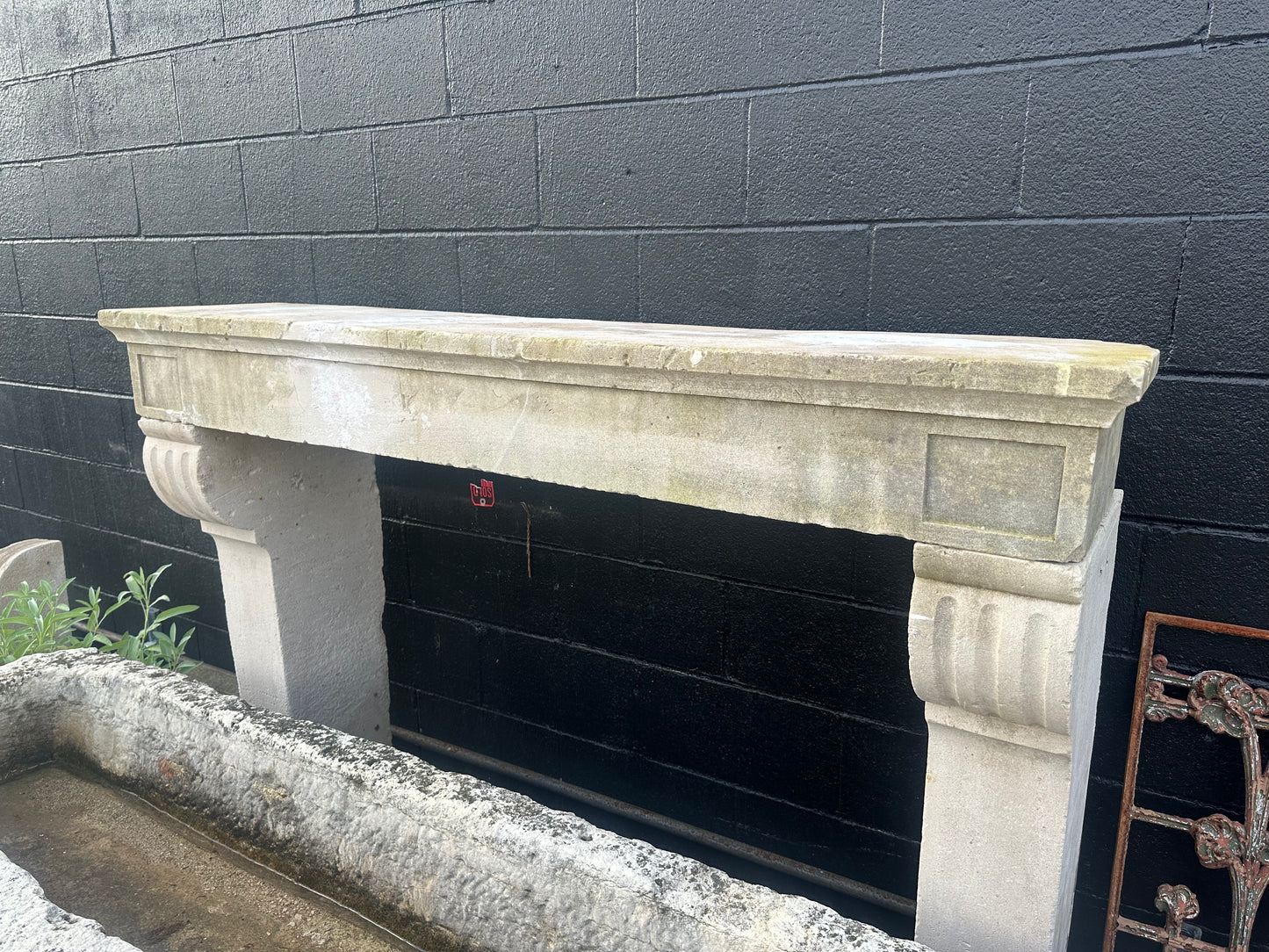 French Limestone Mantel
