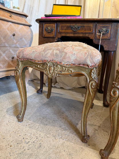 Pair of French Upholstered Stools