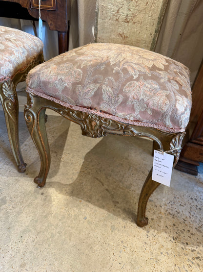 Pair of French Upholstered Stools