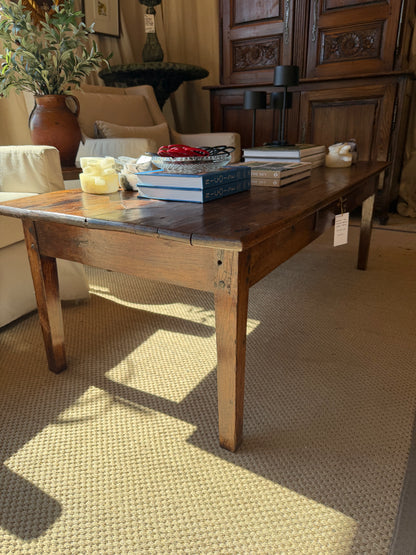 Antique Oak Country French Coffee Table