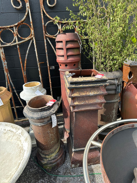 Terracotta English Chimney Pots from Victorian Town Homes, Circa 1880
