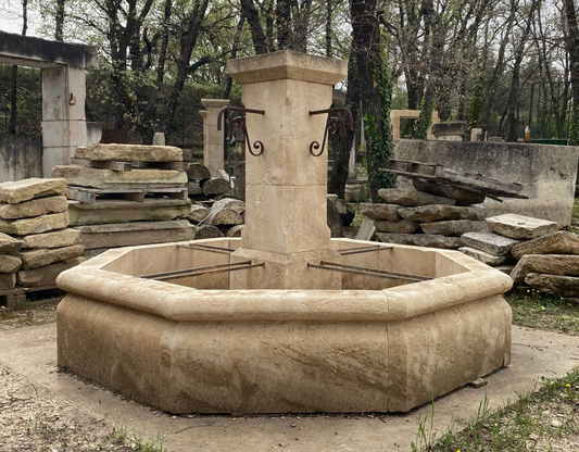 Octagonal Stone Fountain