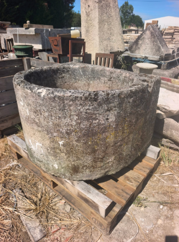 French Round Stone Trough