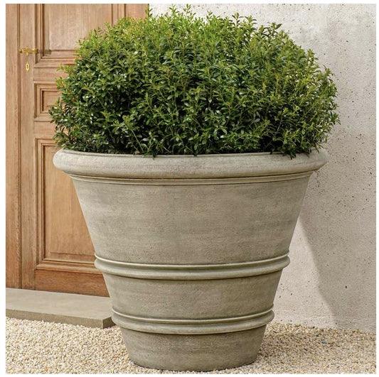 Classic Rolled Rim Planter, Large — Campania cast stone