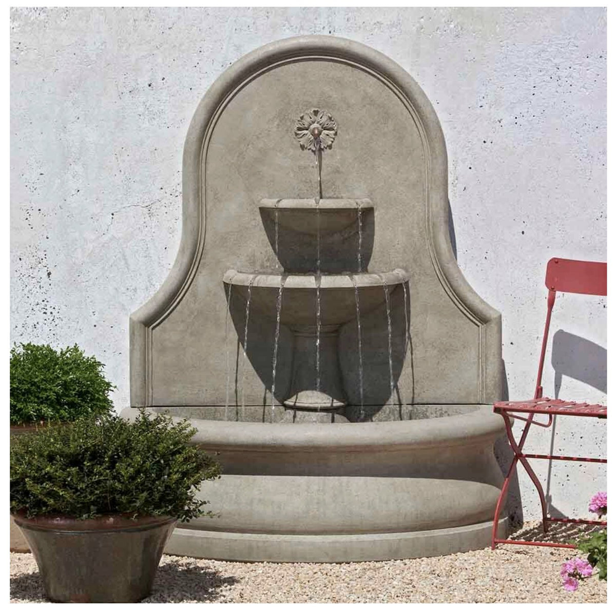 Estancia Wall Fountain — Campania cast stone