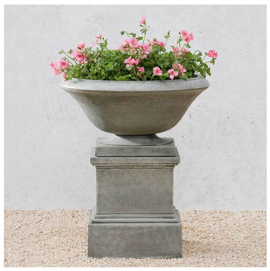 Maywood Urn with Pedestal — Campania cast stone