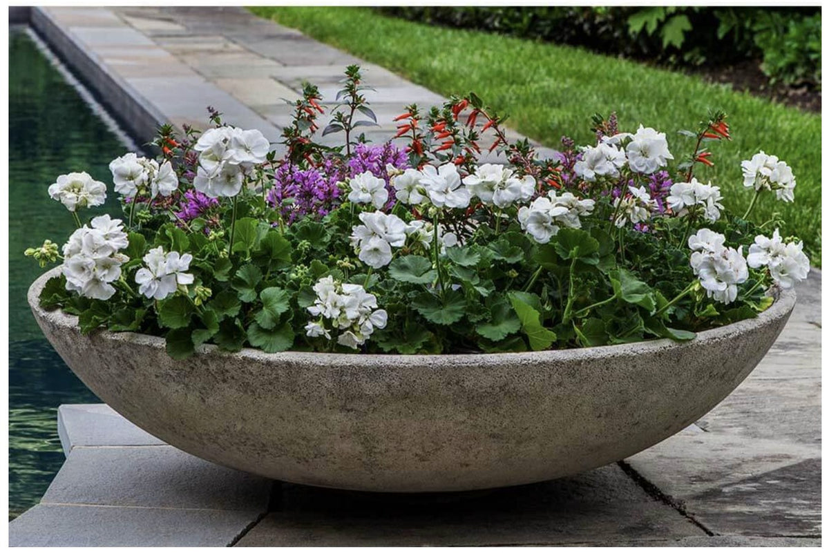 Textured Zen Bowl — Campania cast stone