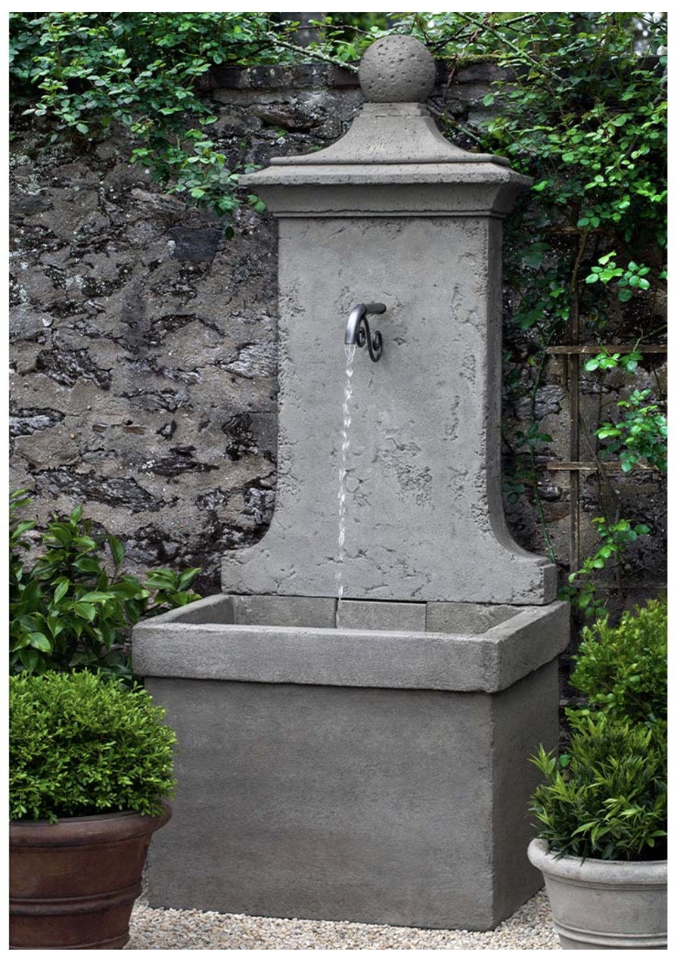 Vence Wall Fountain — Campania cast stone